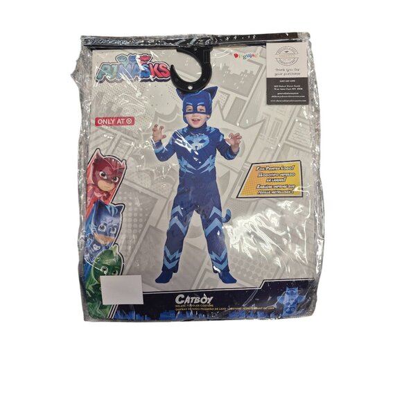 Toddler Boys PJ Masks Blue Catboy Halloween Costume with Detachable Tail 2T - Picture 7 of 8
